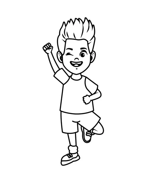 Boldog kisfiú avatar karakter — Stock Vector