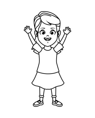 Mutlu küçük kız Avatar karakteri