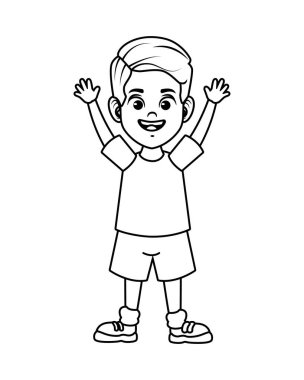 Mutlu küçük çocuk Avatar karakteri