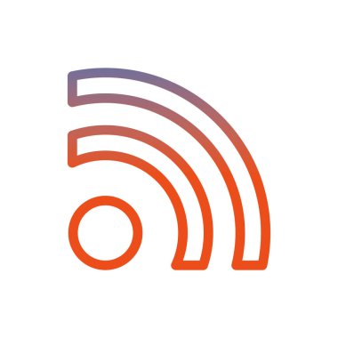 kablosuz bağlantı sinyali izole edilmiş simgesi