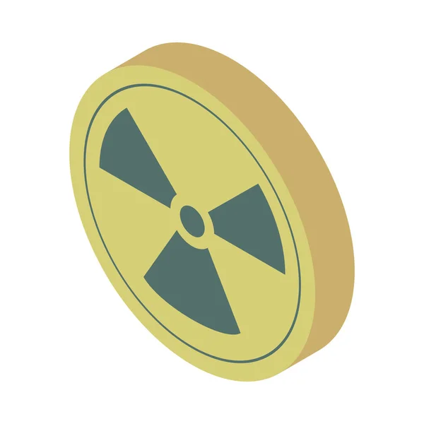 Nuclear symbol caution isolated icon — 图库矢量图片