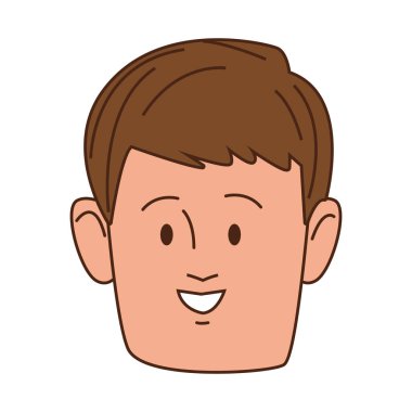 genç adam baş avatar karakter