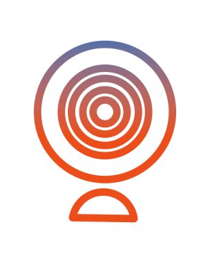 Siyah beyaz üzerine Webcam teknoloji sembolü