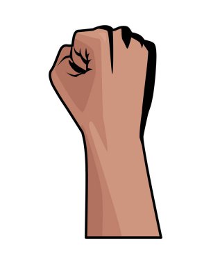 El insan yumruk mücadele simgesi