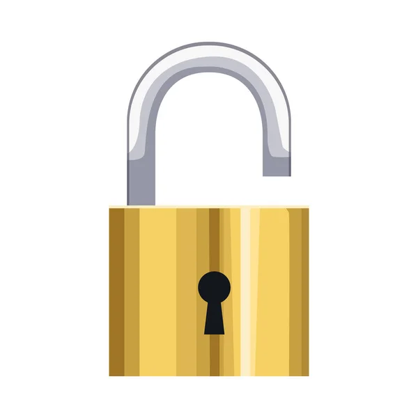 Safe secure padlock isolated icon — Stock Vector