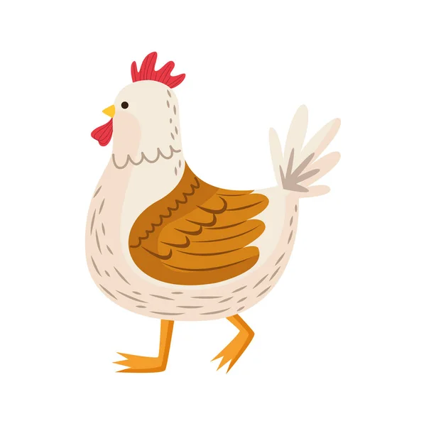 Personagem de Páscoa pássaro galinha bonito — Vetor de Stock