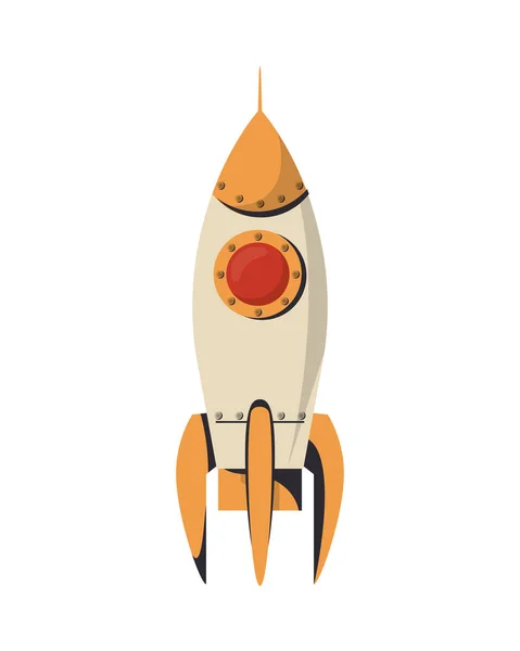 Space rocket startup launcher icon — Stock Vector