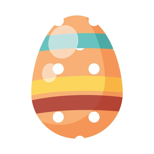 Oeuf peint icône décoration Pâques — Image vectorielle