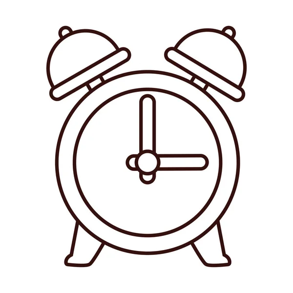 Reloj de tiempo de alarma icono aislado — Vector de stock