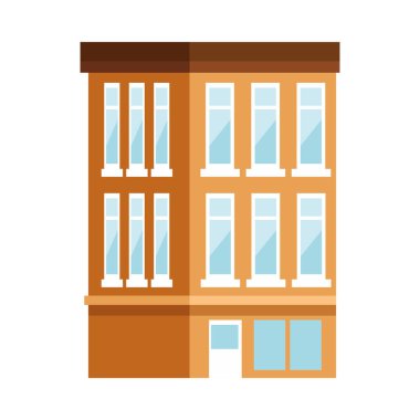 Pencereleri izole edilmiş simgeye sahip bina