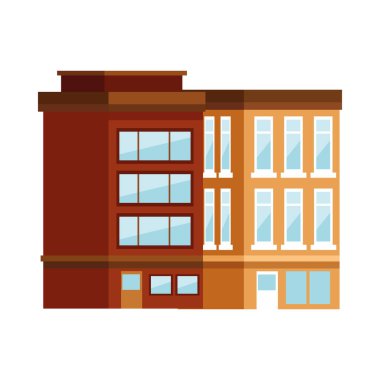 Pencereleri izole edilmiş simgeye sahip bina