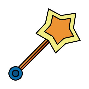 wand with star flat style icon