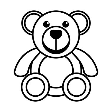 bear teddy child toy flat style icon
