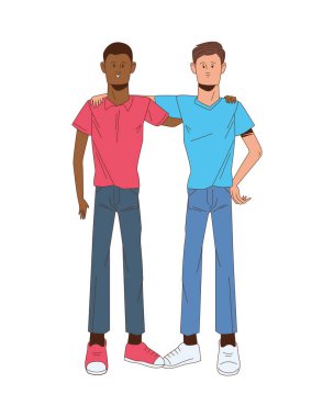 Irklar arası insanlar karakter simgelerini avatarlar