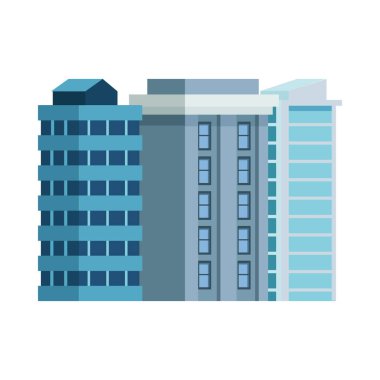 Penceresi izole edilmiş üç bina