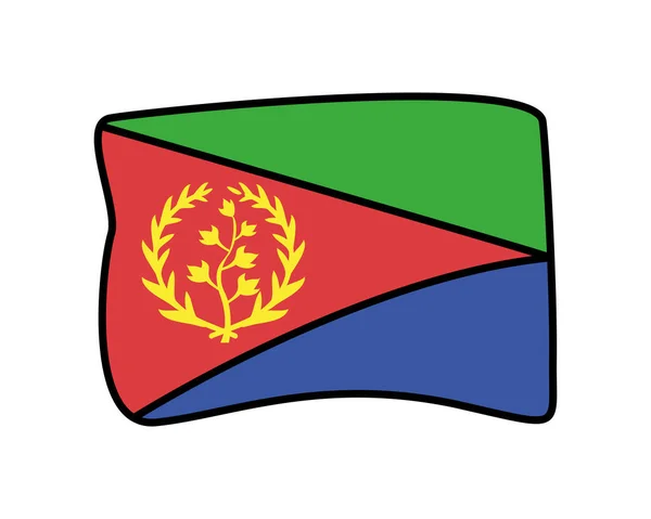 Eritrea Flaggenstaat isolierte Ikone — Stockvektor