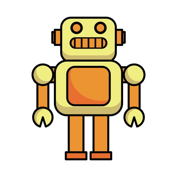 Robot jouet enfant icône de style plat — Image vectorielle