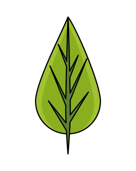 Feuille plante nature isolé icône — Image vectorielle