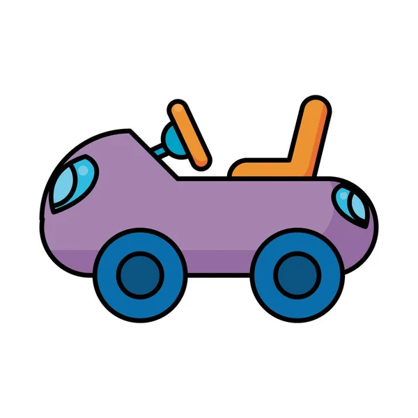 Voiture jouet enfant icône de style plat — Image vectorielle