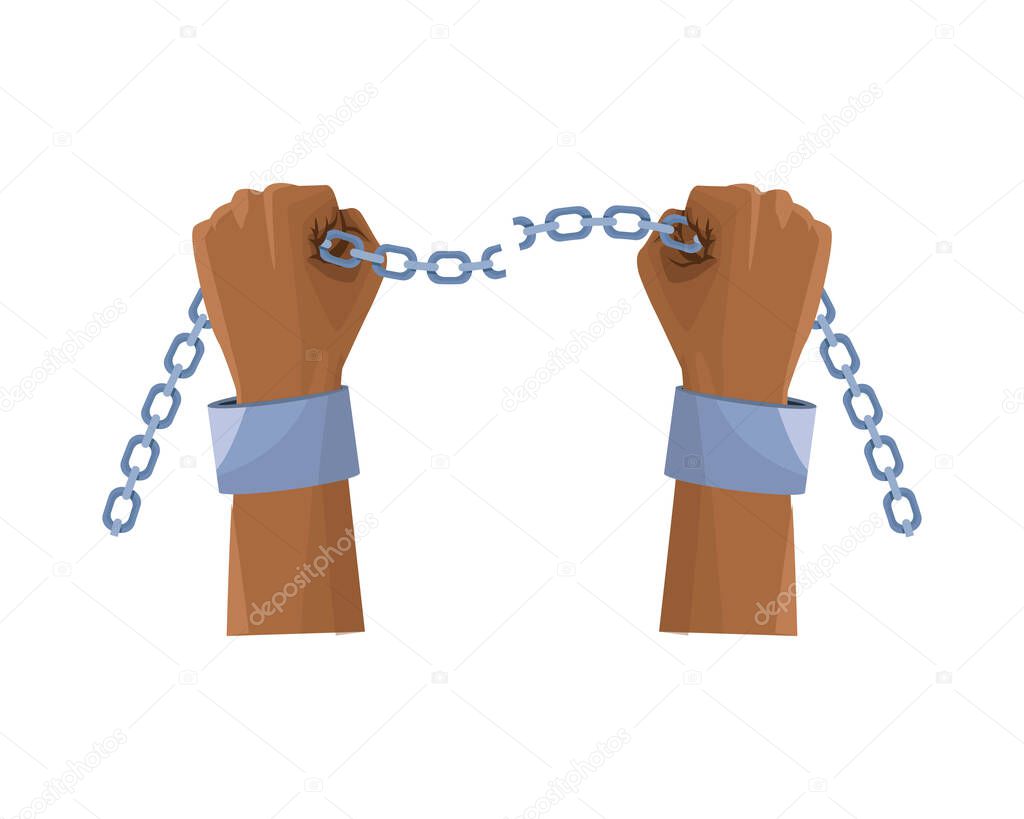 slave hand with chain icon