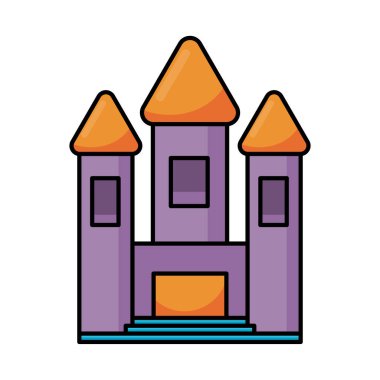 castle child toy flat style icon