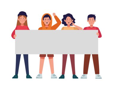 Avatar karakterlerini protesto eden aktivistler