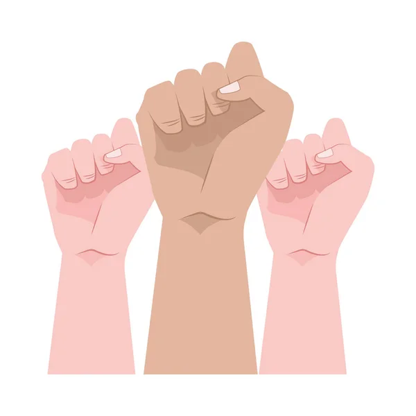 Активісти руки людини ікона протесту — стоковий вектор