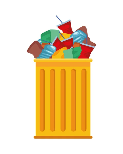 Pojemnik na odpady pełna ikona — Wektor stockowy