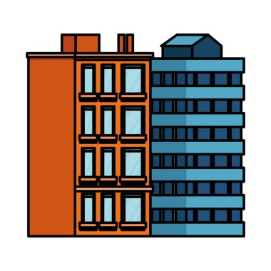 Pencereleri izole edilmiş simgeye sahip bina