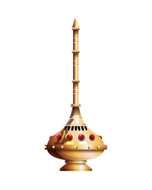 Elmaslı lüks altın kadeh.