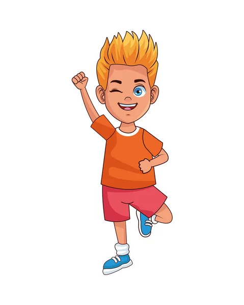 Personagem avatar menino feliz — Vetor de Stock