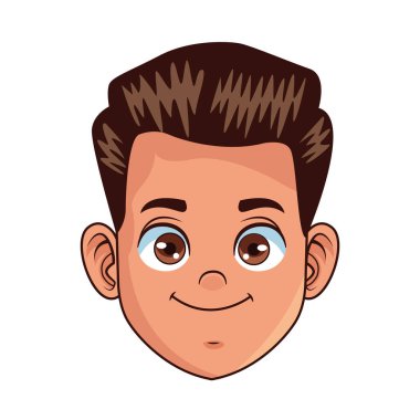 Mutlu küçük çocuk baş Avatar karakteri