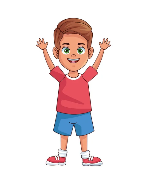Щасливий маленький хлопчик аватар персонаж — стоковий вектор