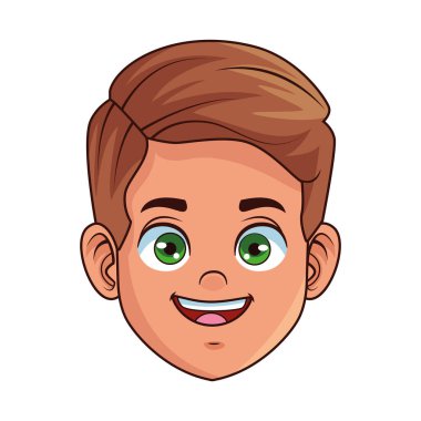 Mutlu küçük çocuk baş Avatar karakteri