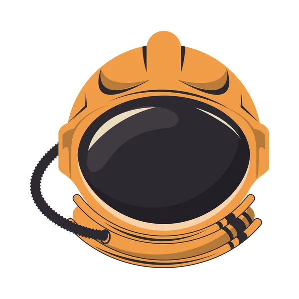 Astronaut helmet space accessory icon — Stock Vector