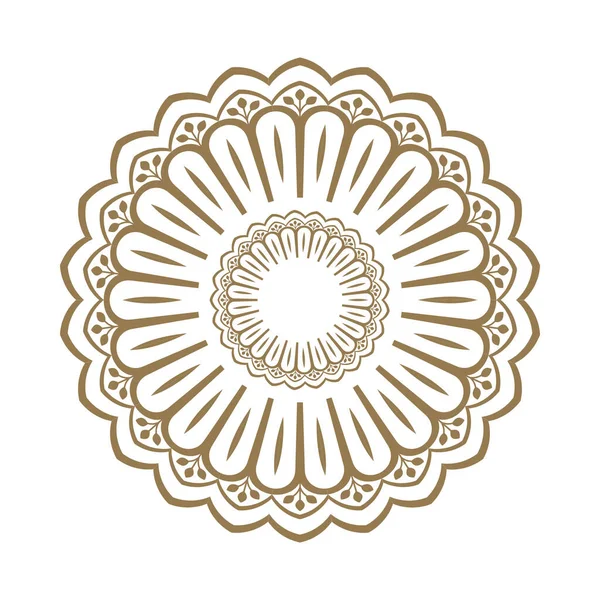 India golden mandala ramadan kareem icon — Stock vektor