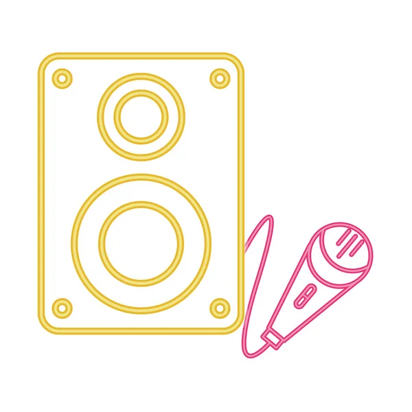 Microphone radio device isolated icon — Stock Vector