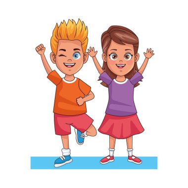 Mutlu küçük çocuklar karakterleri avatarlar