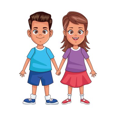 Mutlu küçük çocuklar karakterleri avatarlar