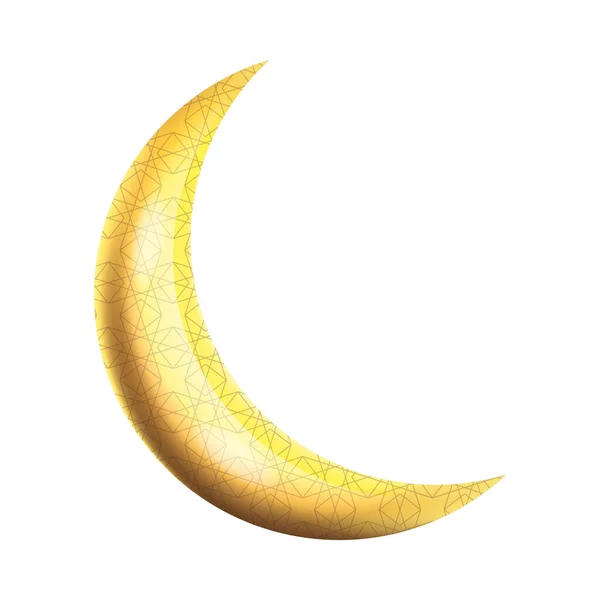 Icône isolée du symbole de lune moubarak de l'Aïd — Image vectorielle