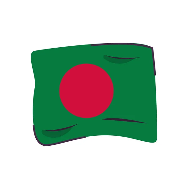 Bangladesh bandera país aislado icono — Archivo Imágenes Vectoriales