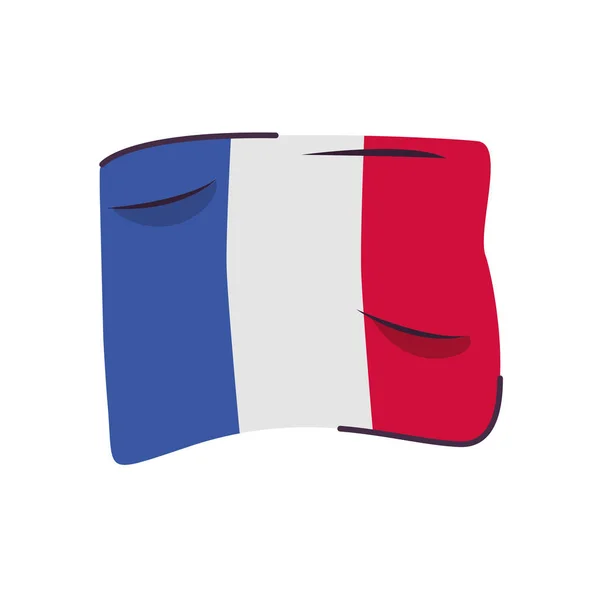 Francouzská vlajka země izolované ikony — Stockový vektor