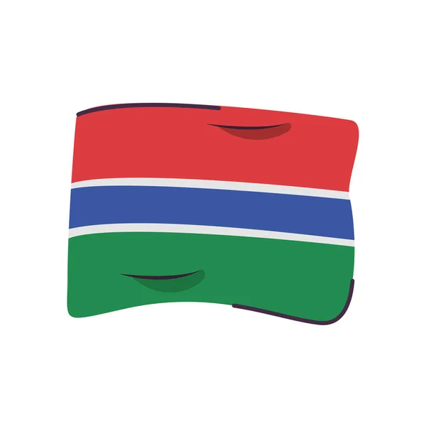 Gambia bandera país aislado icono — Vector de stock