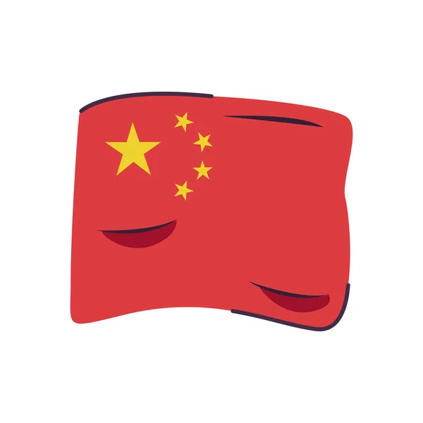 中国国旗孤立的图标 — 图库矢量图片