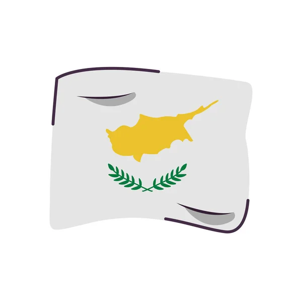 Cyprus flagga land isolerad ikon — Stock vektor