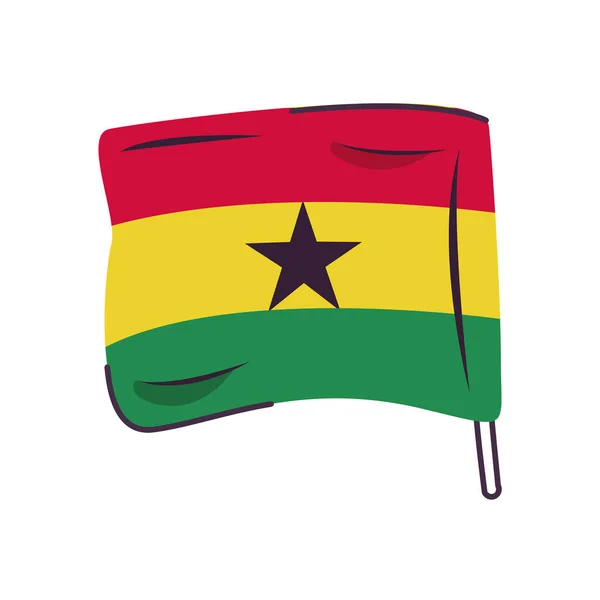 Ghána zászló ország elszigetelt ikon — Stock Vector