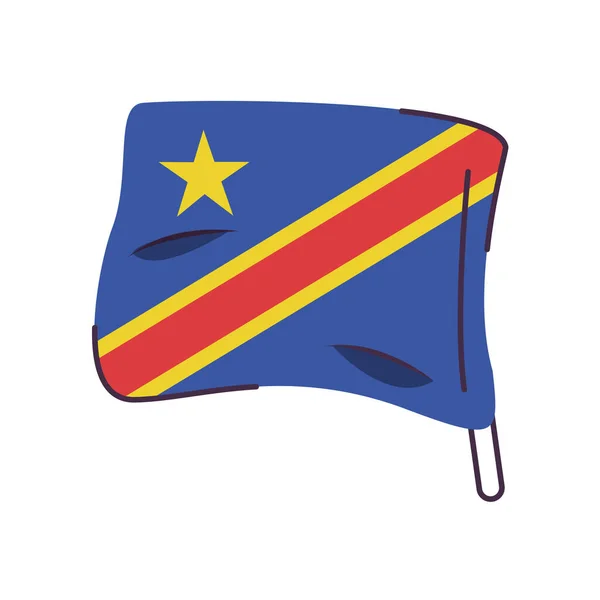 Kongói Demokratikus Köztársaság elszigetelt ikonja — Stock Vector