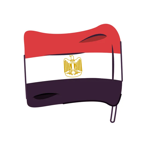 Egipto bandera país aislado icono — Archivo Imágenes Vectoriales