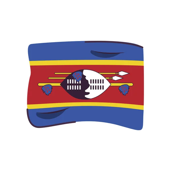 スワジランドの国旗国のアイコン — ストックベクタ