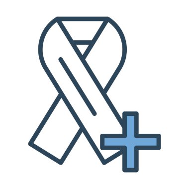 farkındalık kampanyası kurdelesi yarım çizgi ve renk biçimi simgesi